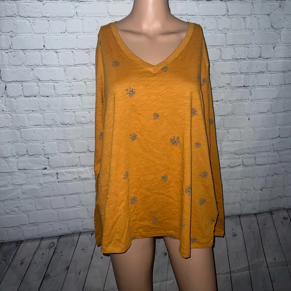 sonoma everyday tee dark yellow shirt size XL - Picture 1 of 4
